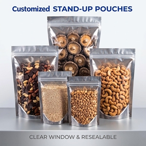 Bolsa de Plástico de Aluminio Semitransparente con Cierre, a Prueba de Olores y Fugas, Segura para Alimentos, para Guardar Frutos Secos y Alimentos - Product Image 3