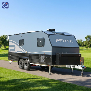 CAMPTRL Lista <span class=keywords><strong>para</strong></span> Exportación, Mini Caravana Moderna Totalmente Equipada, Remolque RV Móvil con Cocina de Lujo, Ligera, con Capacidad <span class=keywords><strong>para</strong></span> <span class=keywords><strong>4</strong></span> <span class=keywords><strong>Personas</strong></span> - Product Image 1