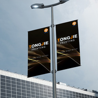 Impression couleur double face personnalisée Exposition Salon commercial Événement Promotion Drapeau de rue Support de bannière de poteau