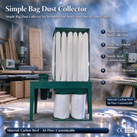 Collecteur de poussière pour le travail du bois (2 sacs) pour machine simple, élimination de la poussière pour quincaillerie scolaire