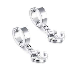 Meilleures ventes, boucles <span class=keywords><strong>d</strong></span>'oreilles africaines à clip pour hommes, ancre en or - Product Image 4