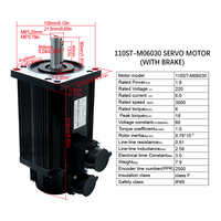 Kit moteur de broche servo AC 1,8 kW 220 V 3000 tr/min avec variateur T3D, câble d'encodeur et résistance pour machine de fraisage CNC - Stock Brésil