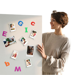 Khung ảnh từ tính acrylic xuyên biên giới, khung ảnh dệt kim tùy chỉnh, có khe đựng thẻ cho phim Polaroid, dành cho bé trai - Product Image 1