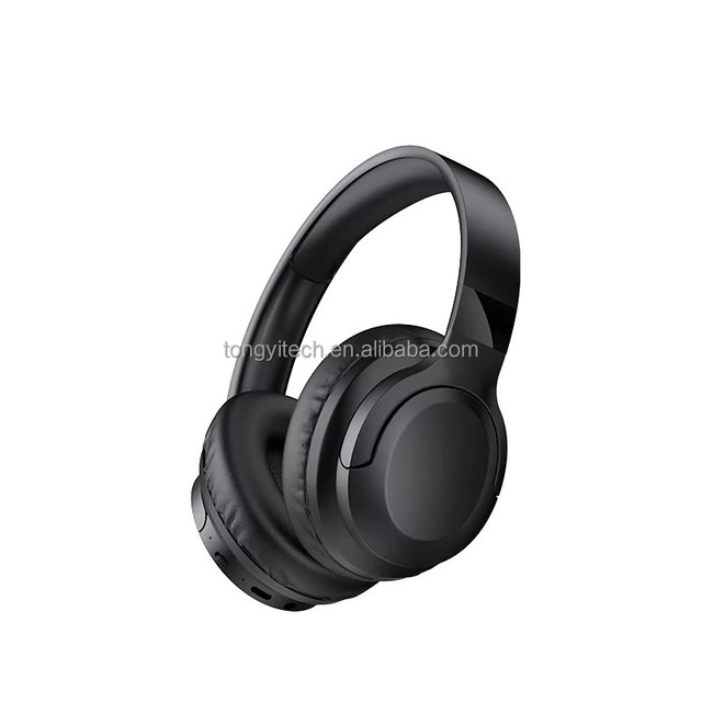 ANC Wireless Over-Ear Headphones Mic-Dynamic Drivers Leather Metal Design Active Noise Cancelling Stereo Sound for