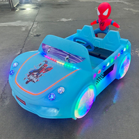 Voiture à batterie pour enfants et adultes, voiture d'amusement carrée, voiture double lumineuse, parc de jeux, voiture télécommandée