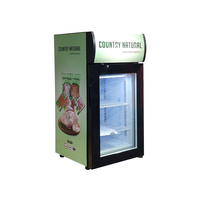 Meisda SD40B 40L Congélateur vertical commercial pour crème glacée au fromage avec porte vitrée