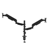Support de bureau à ressort à gaz pour deux moniteurs 15-32 pouces avec bras articulé et monture complète VESA 75x75mm ou 100x100mm