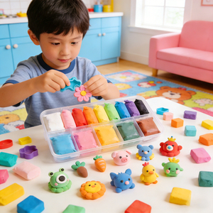Pâte à modeler super légère pour enfants, argile à séchage à l'air, plastiline faite à la main, jouet éducatif DIY - Product Image 5