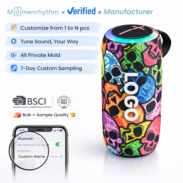New Arrival Waterproof Outdoor Speaker Wireless Portable High Power Audio With FM Radio Customizable Party Speaker