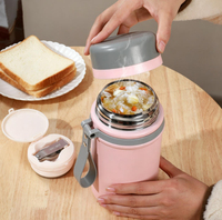 Offre Spéciale – Bouteilles d'eau réutilisables en acier inoxydable à large ouverture, boîte à lunch portable, pot alimentaire isotherme sous vide, pot à soupe pour le voyage, 32 oz