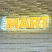 Enseigne LED extérieure personnalisée à lettres lumineuses frontales pour publicité de magasin de tabac, lettres 3D en acrylique avec éclairage LED publicitaire