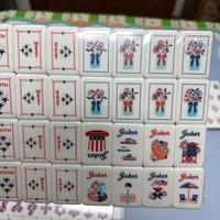 Siap Kirim Set Alas Mahjong Akrilik Mewah Motif Lautan Terbaru 2026 untuk 4 Pemain, Mahjong Poker Amerika, Produk Terlaris