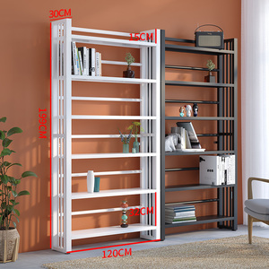 White Steel <b>Bookcase</b> Used <b>Library</b> <b>Bookcases</b> Used <b>Library</b> Bookshelves for Sale Libros rak Buku Libreria Scaffale - Product Image 2
