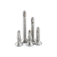 Vis à tête fraisée cruciforme, filetage grossier noir, acier inoxydable M3.5-M4.8, clous à tête plate pour construction et cloisons sèches