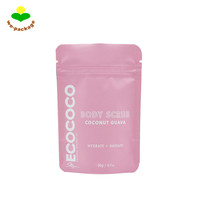 Pochette cosmétique à fermeture éclair, imprimée en gravure personnalisée, couleur turquoise mate, résistante à l'humidité, pour gommage corporel