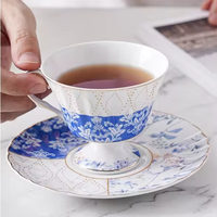 Nouveau modèle européen Deluxe Floral Afternoon Tea Ensemble tasse à thé et soucoupe en céramique
