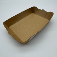 Barquettes en papier kraft brun de qualité alimentaire, jetables et écologiques, pour aliments frits, fruits de mer, barbecue et plats à emporter