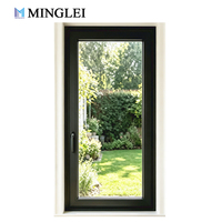Ventana Abatible de Aluminio con Rotura de Puente Térmico NFRC, Triple Acristalamiento, Estilo Europeo, para Supermercado