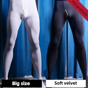 Lencería Sexy para Hombre, Tallas Grandes, con Logotipo Personalizado, Transpirable, Spandex/Poliéster, Medias Sin Costuras, Pantimedias con Tirantes, Estilo Sissy <span class=keywords><strong>Boxer</strong></span> - Product Image 2