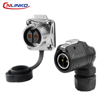 Connecteur circulaire étanche IP68 à angle droit CNLINKO LP20, 2-14 broches, 5-20A, prise et réceptacle, gain de place pour équipement industriel