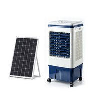 Ventilateur sur pied OEM personnalisé avec réservoir d'eau en plastique de 20 L, alimenté à l'énergie solaire renouvelable, économie d'énergie, refroidissement rapide, purificateur d'air