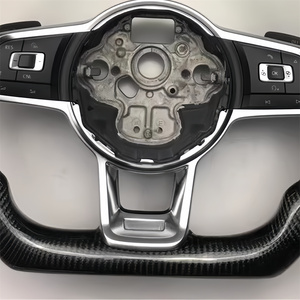 <span class=keywords><strong>Volante</strong></span> <span class=keywords><strong>deportivo</strong></span> de cuero de fibra de carbono para modelos Volkswagen <span class=keywords><strong>VW</strong></span> Golf 7,5 GTI GTD R-Line Golf 7 MK7 CC POLO Passat SCIROCCO - Product Image 3