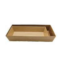 Boîte à frites rectangulaire en carton pour snack Boîte à emporter pliante en papier de poulet frit de style libre