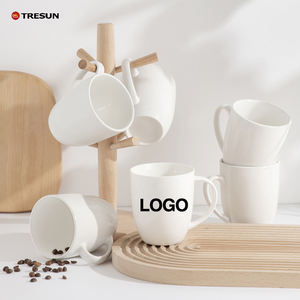 طقم أكواب قهوة سيراميك نورديك أبيض بشعار مخصص وسعة قابلة للتخصيص، تعبئة بالجملة للهدايا التجارية - Product Image 3