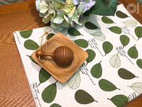 Serviettes en lin imprimées à motifs de feuilles, sets de table et nappes, idéales pour les pique-niques en plein air