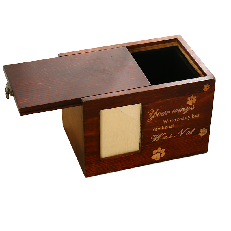 Wholesale Custom Eco-Friendly Modern MDF Dog Urn - Handmade Pet Cremation Coffin with Patterns