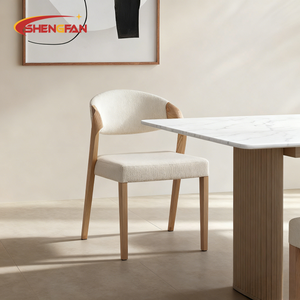 Hiện đại tro rắn gỗ ghế ăn da Chaise de Salle một máng cỏ cho khách sạn phòng khách văn phòng khách sạn nhà hàng quán cà phê - Product Image 4