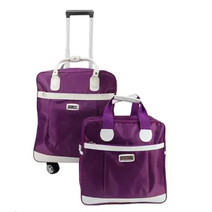 थोक डिजाइनर सामान यात्रा सूटकेस वाटरप्रूफ नायलॉन ट्रॉली वैलिस 2 पीस यात्रा बैग पहियों पर सामान सेट