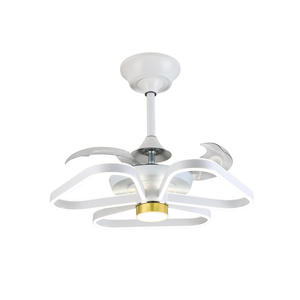 Modern Nordic Luxury 5 Blade Aluminum DC Fan AC Motor Silent Variable Frequency All-Copper <b>LED</b> 10-Year Warranty for <b>Bedroom</b> - Product Image 3