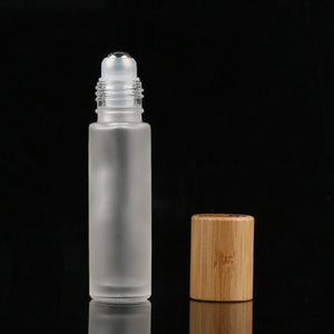 Botol gulung minyak esensial <span class=keywords><strong>5ml</strong></span> 10ml, botol rol tutup bambu parfum wangi buram bening dengan bola rol - Product Image 3