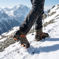 Crampons pliables YAMA à 12 dents, durables, anti-glace, en acier de 3 mm et TPU, imperméables, avec sac pour la sécurité en extérieur et l'escalade