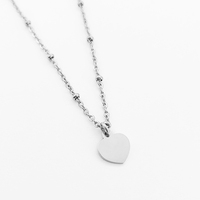 Collier pendentif coeur Collier coeur d'amour Accessoires de mode Bijoux Collier coeur Acier inoxydable