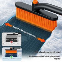 Brosse à neige universelle détachable et évolutive, pelle et grattoir à glace pour le déneigement du pare-brise de voiture