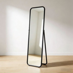 Wholesales Only Chinese Factory Supply Flooring Full Length Mirror Aluminum Alloy Frame Cheap clear Home Decor for Indoor Makeup - Product Image 1