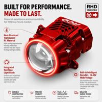 Nouveau Driver Anti-surtension RUICHIDA pour le Commerce International, Double Hyperboloïde 3.0'' Boîtier Rouge, Montage Universel 24V 2600 Lumens 6000K