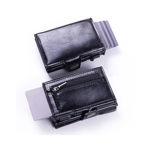 Nuova custodia per <span class=keywords><strong>carte</strong></span> <span class=keywords><strong>di</strong></span> <span class=keywords><strong>credito</strong></span> in alluminio Rfid Anti-ladro a tre volte <span class=keywords><strong>porta</strong></span> <span class=keywords><strong>carte</strong></span> Pop-Up con grande Slot per contanti - Product Image 4
