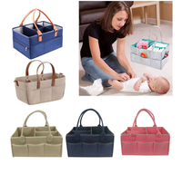 Organisateur de couches rectangulaire en tissu feutré grande capacité, sac de rangement portable et léger pliable pour couches de bébé, sac fourre-tout pour la crèche