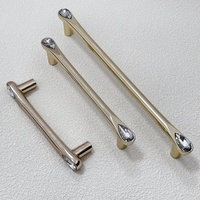 Poignée de meuble en alliage de zinc luxueuse en forme de diamant, accessoires de quincaillerie de cuisine pour hôtels et centres commerciaux de luxe