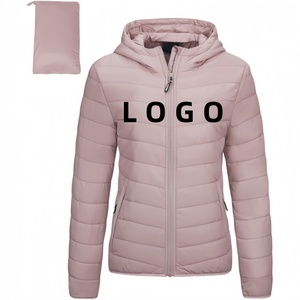 Bulk-Customizable Women's <b>Lightweight</b> Packable Hooded Puffer - Quilted Windproof Winter <b>Coat</b> - Product Image 1