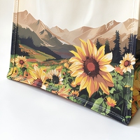 Sacs fourre-tout en toile à motif floral pour femme avec logo personnalisé, fermeture à bouton, taille 14 pouces, pour un usage quotidien