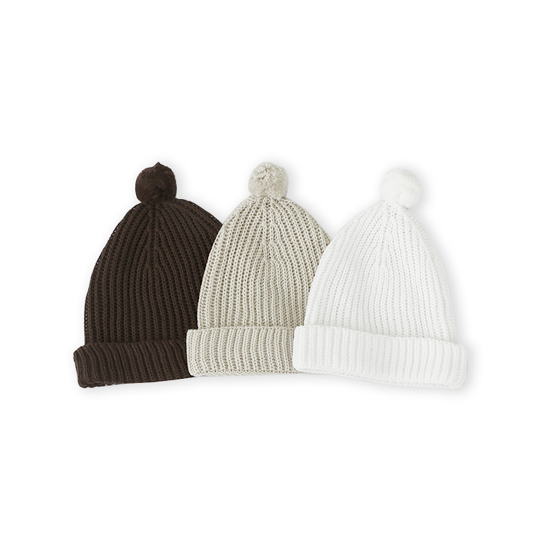 Зимние этикетки на заказ, детская одежда, вязаная детская шапка для мальчиков и девочек, вязаные шапки из 100% хлопка, шапка с шариком