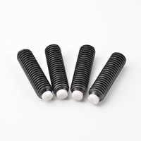Vis de fixation en acier au carbone avec têtes en caoutchouc, vis à tête hexagonale interne, collier en POM, grade 10.9, métrique, oxyde noir
