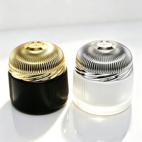 Vente en gros de pots cosmétiques de luxe personnalisables en verre vide pour crème corporelle, style Moyen-Orient Dubaï Fine Line, et pots à encens arabes