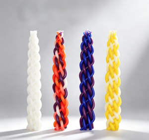 <span class=keywords><strong>Bougies</strong></span> de Havdalah Artisanales OEM à Marque Blanche, Design Tressé Multicolore, Cire de Paraffine, <span class=keywords><strong>Bougies</strong></span> d'Art <span class=keywords><strong>Rituel</strong></span> Juif, Vente en Gros - Product Image 1
