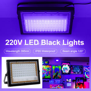 УФ-прожектор 50 Вт/100 Вт для сцены, водонепроницаемый IP65, 365-395 нм, ультрафиолетовая люминесцентная лампа для дома, AC220V - Product Image 3