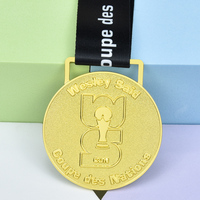 Médaille ronde en métal personnalisée avec logo d'usine, émail souple, souvenir de tournoi de football et de volley-ball avec ruban personnalisé